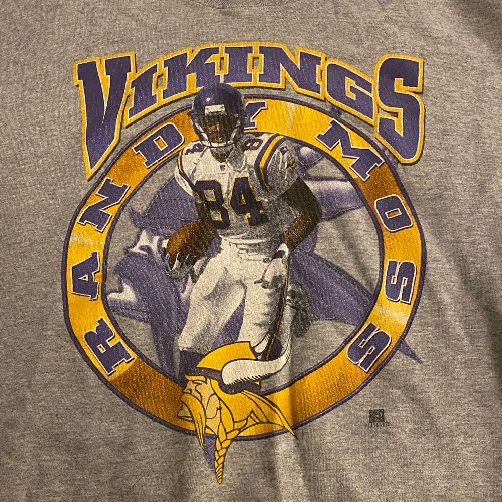 Vintage STARTER Sweatshirt — MN VIKINGS/RANDY MOSS